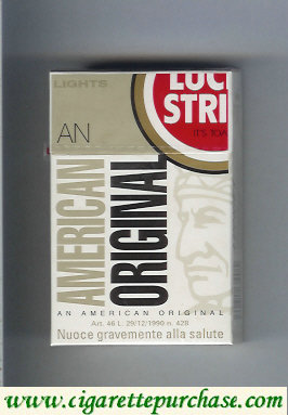 Lucky Strike Lights An American Original cigarettes hard box